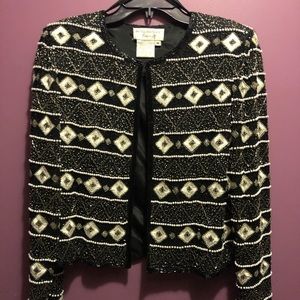 Beautiful Vintage Silk Beaded Jacket